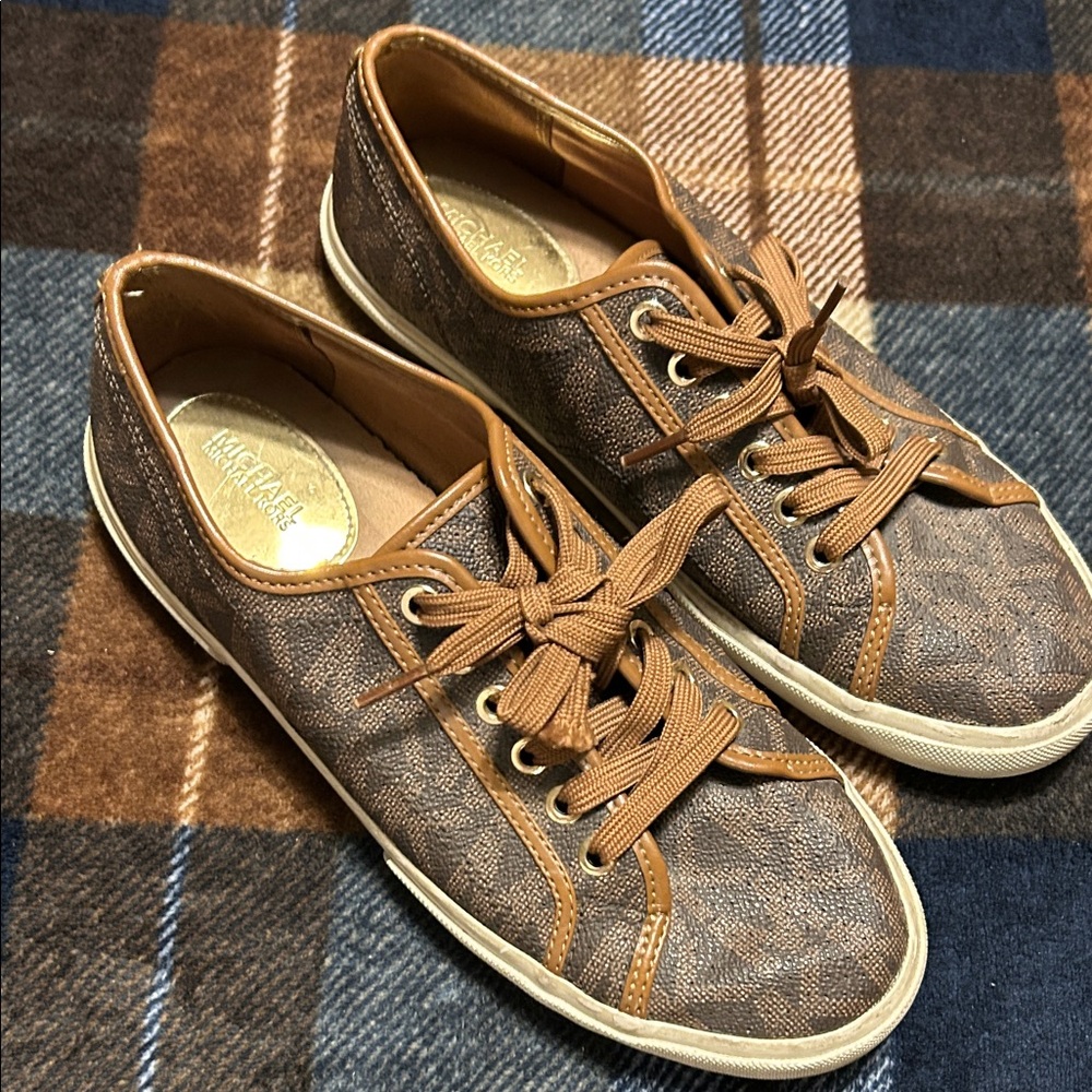 MICHAEL Michael Kors Brown Patterned Sneakers - image 1